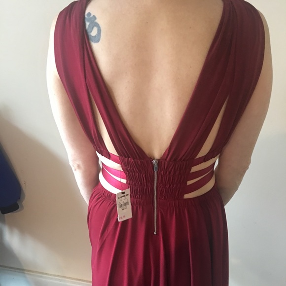 Express Red Goddess Dress - Picture 3 of 4
